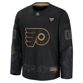 Dresovi Philadelphia Flyers 2024-25 Fanatics Military Appreciation Practice Custom Crno - Muške